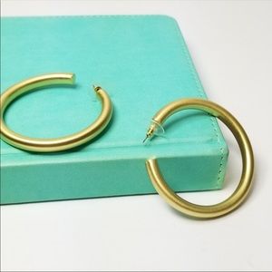 Chunky Oversized Hoop Earrings - Gold
